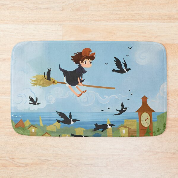 Item preview, ute kawaii art girl fly [[kiki's]] go -%[ghiblis]%-  aways hand drawing designed and sold by huaishen89.