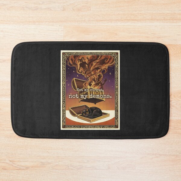 Item preview, Whimsigoth Cat Not My Circus Not My Demons Vintage 70s Tee designed and sold by BLACKCAT-COVEN.