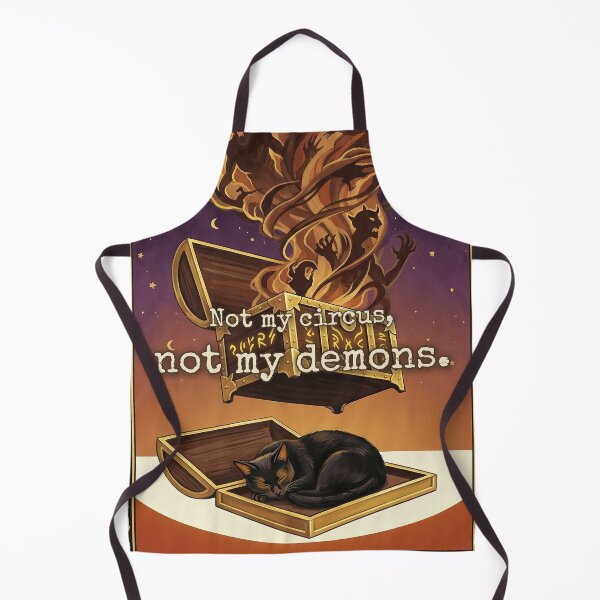 Item preview, Whimsigoth Cat Not My Circus Not My Demons Vintage 70s Tee designed and sold by BLACKCAT-COVEN.