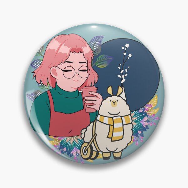 Item preview, Manga Girl with Coffee and Lama in Wheelchair designed and sold by Kanniax.