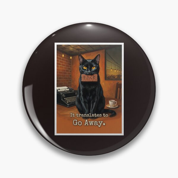 Item preview, Dark Academia Cat It Translates To Go Away Gouache Witchy designed and sold by BLACKCAT-COVEN.