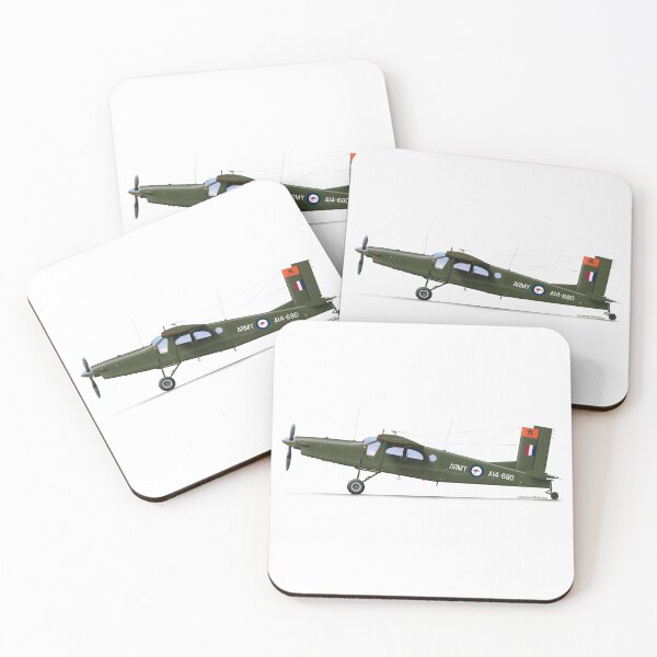 Item preview, PILATUS PC-6 PORTER A14-680 ARMY GREEN  designed and sold by Grubby Fingers Aircraft Illustration.