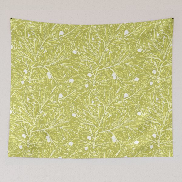 Item preview, Olive tree pattern and light green and yellow olives designed and sold by anaislalovi.