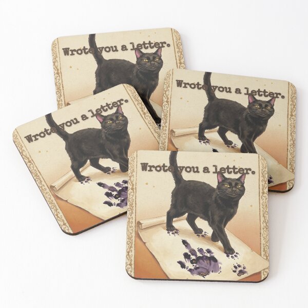 Item preview, Cottagecore Witch Cat Wrote You A Letter Vintage Tarot Tee designed and sold by BLACKCAT-COVEN.