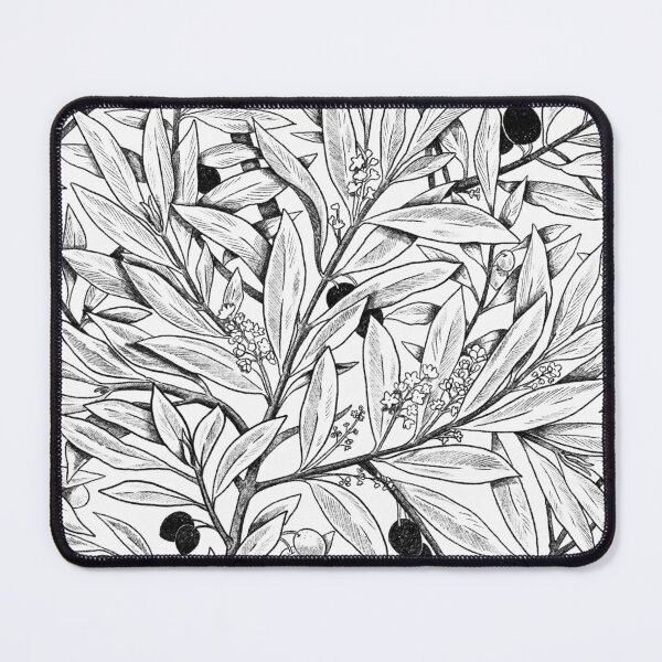 Item preview, Black and white olive tree pattern designed and sold by anaislalovi.