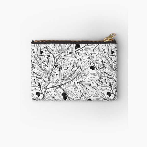 Item preview, Black and white olive tree pattern designed and sold by anaislalovi.