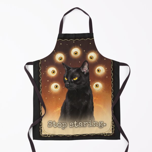 Item preview, Whimsigoth Cat Stop Staring Social Anxiety Surreal Goth Tee designed and sold by BLACKCAT-COVEN.