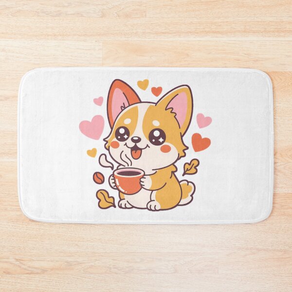 Item preview, Brewed Happiness – Cute Corgi Coffee Time designed and sold by YounexxART.