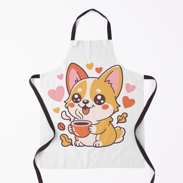 Item preview, Brewed Happiness – Cute Corgi Coffee Time designed and sold by YounexxART.