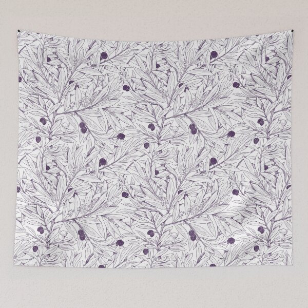 Item preview, Pattern of olive and white and purple olives designed and sold by anaislalovi.
