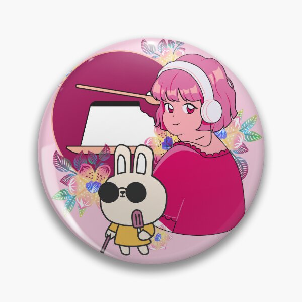 Item preview, Manga Girl with Headphones and Blind Bunny designed and sold by Kanniax.