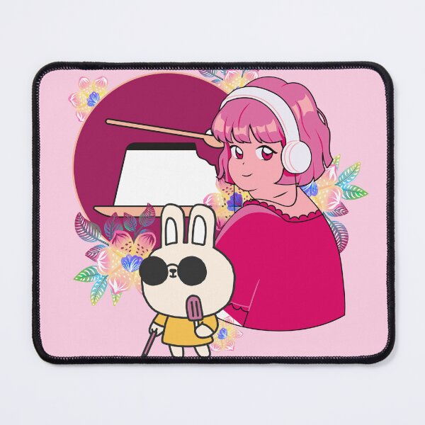 Item preview, Manga Girl with Headphones and Blind Bunny designed and sold by Kanniax.