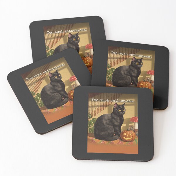 Item preview, Hippie Den Cat Too Much Enthusiasm Vintage Tarot Whimsigoth designed and sold by BLACKCAT-COVEN.