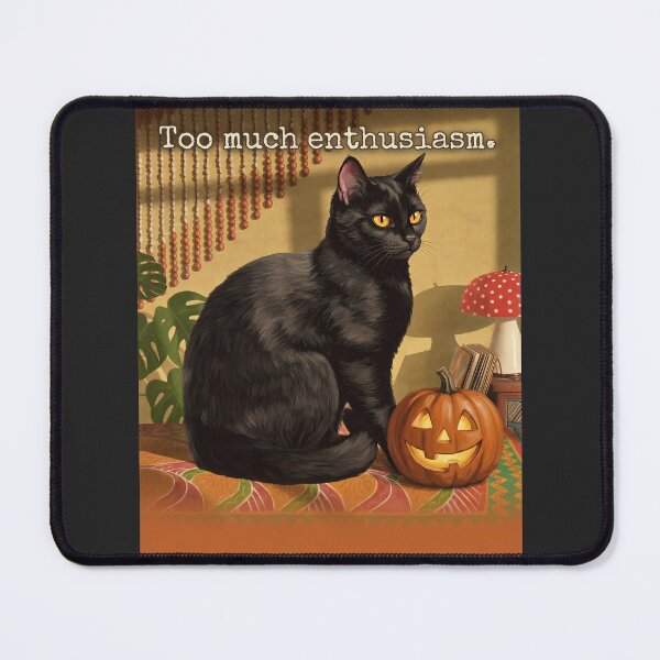 Item preview, Hippie Den Cat Too Much Enthusiasm Vintage Tarot Whimsigoth designed and sold by BLACKCAT-COVEN.