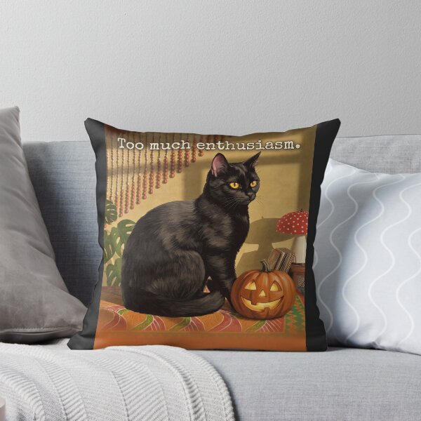 Item preview, Hippie Den Cat Too Much Enthusiasm Vintage Tarot Whimsigoth designed and sold by BLACKCAT-COVEN.