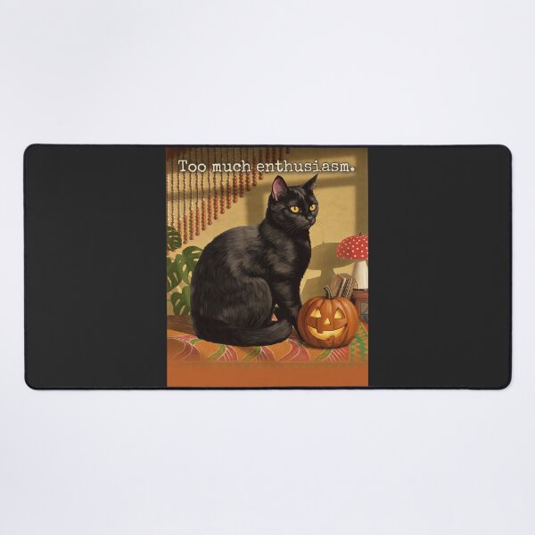 Item preview, Hippie Den Cat Too Much Enthusiasm Vintage Tarot Whimsigoth designed and sold by BLACKCAT-COVEN.