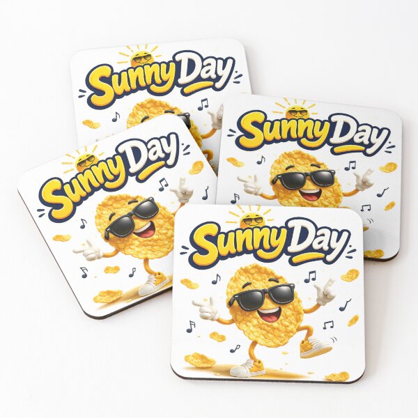 Item preview, Sunny Day – Dancing Cornflakes with Sunglasses | Funny Breakfast Cartoon designed and sold by Gletschie.