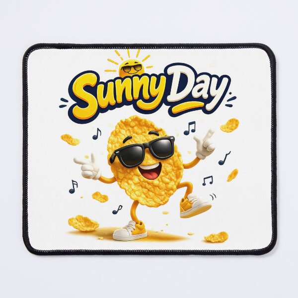 Item preview, Sunny Day – Dancing Cornflakes with Sunglasses | Funny Breakfast Cartoon designed and sold by Gletschie.