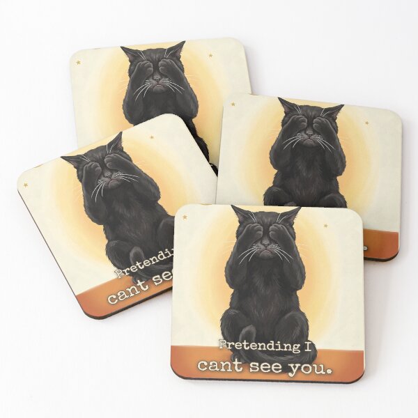 Item preview, Introvert Cat Pretending I Cant See You Tarot Whimsigoth designed and sold by BLACKCAT-COVEN.