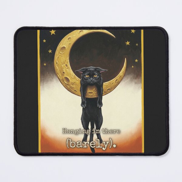 Item preview, Hanged Man Tarot Cat Hanging In There Barely Witch Mom Tee designed and sold by BLACKCAT-COVEN.