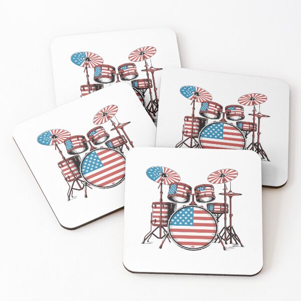 Item preview, American Flag Drum Set designed and sold by jkrphoto.