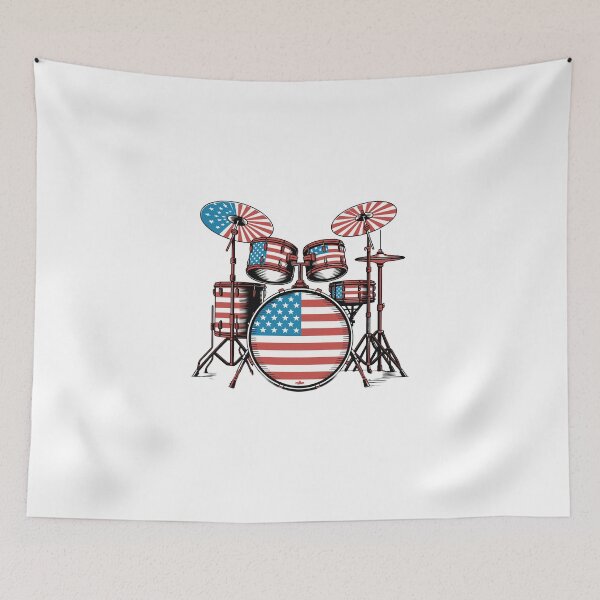 Item preview, American Flag Drum Set designed and sold by jkrphoto.