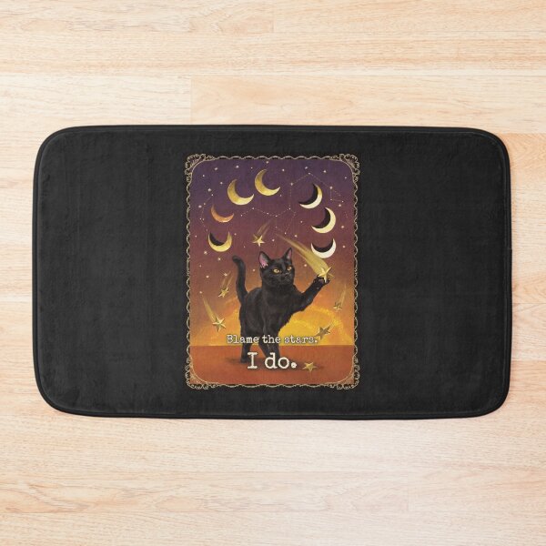 Item preview, The Star Tarot Cat Blame The Stars I Do Mercury Retrograde designed and sold by BLACKCAT-COVEN.