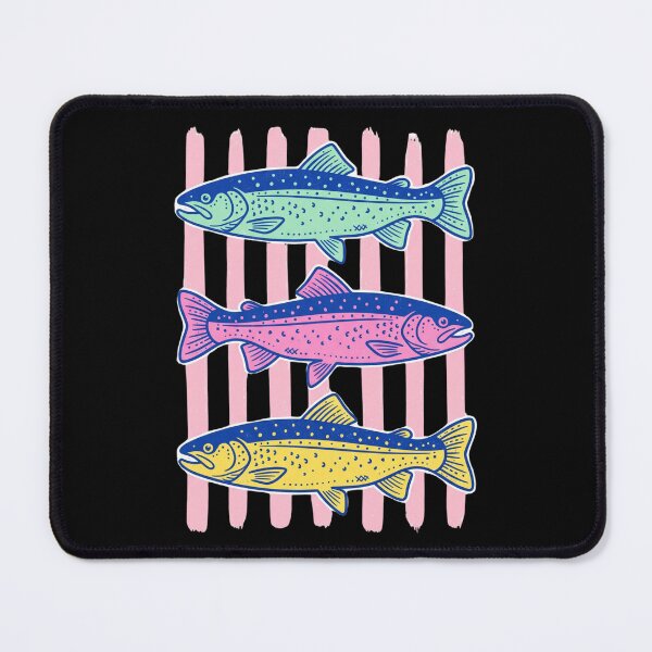 Item preview, Colorful Retro Fly Fishing Trout Fish designed and sold by dudelinart.