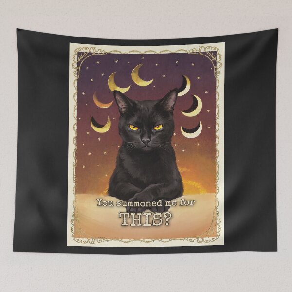 Item preview, Judgement Tarot Cat You Summoned Me For This Whimsigoth Tee designed and sold by BLACKCAT-COVEN.