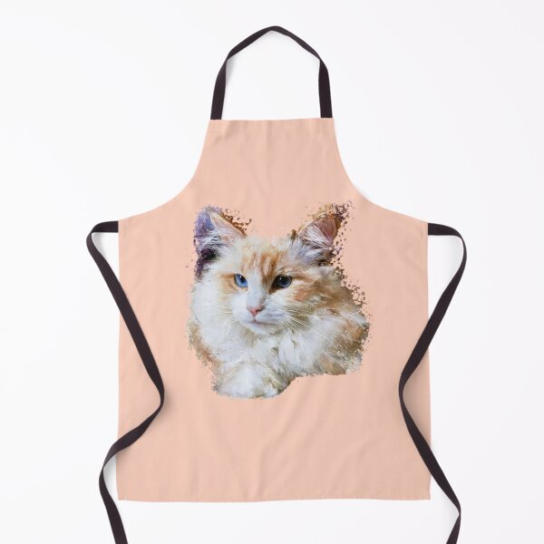 Item preview, Majestic Fluffy Cat Watercolor Portrait designed and sold by Paolo-Bandal.