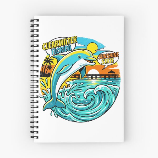 Item preview, Clearwater Florida Jumping Dolphin - Vibrant Marine Pop Art designed and sold by Mind-Echo.