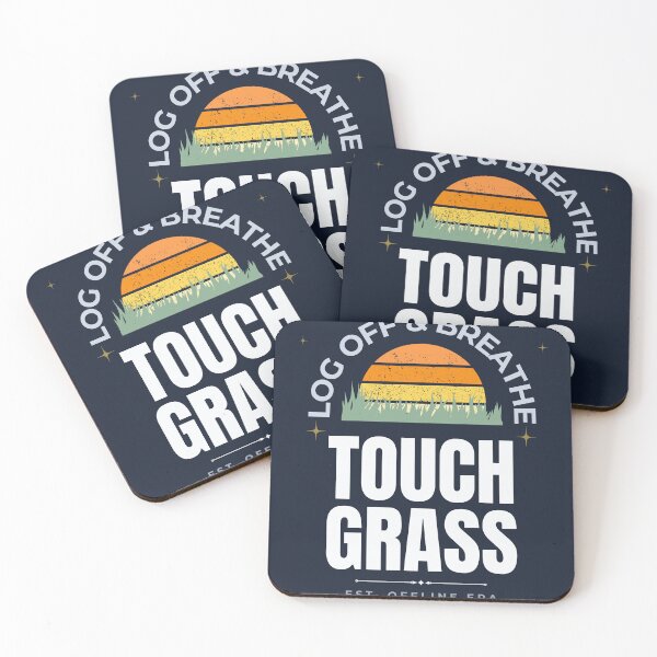 Item preview, Touch Grass Retro Internet Humor Design designed and sold by Uvclick.