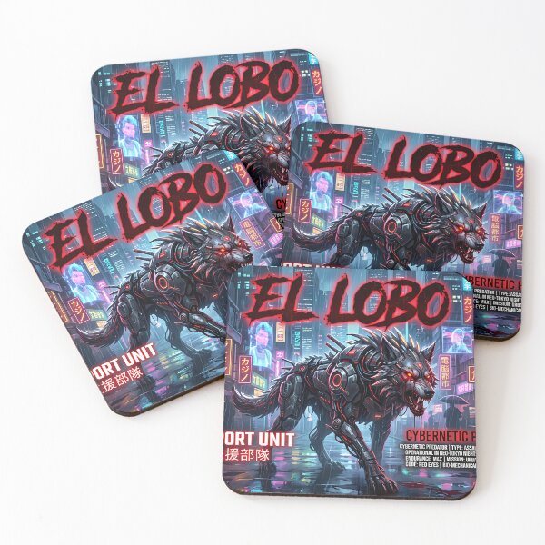 Item preview,  Neon Wolf Hunt: Cyberpunk Blood Wolf of Neo Tokyo designed and sold by Neo Tokio.