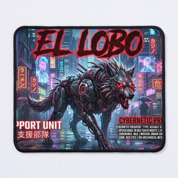 Item preview, Neon Wolf Hunt: Cyberpunk Blood Wolf of Neo Tokyo designed and sold by Neo Tokio.
