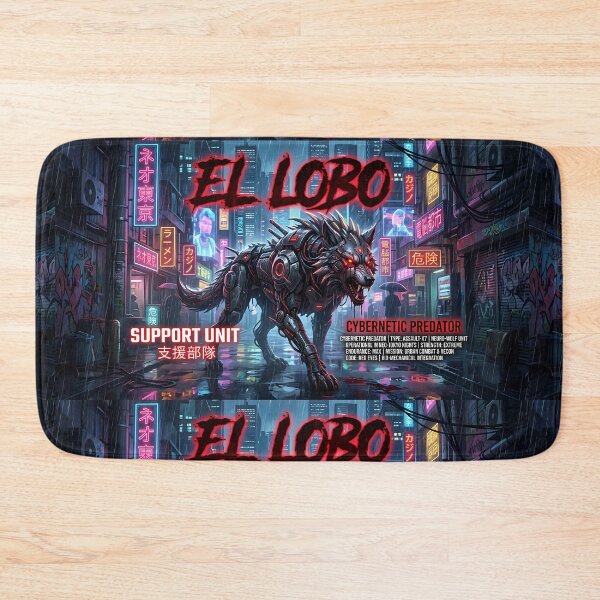 Item preview,  Neon Wolf Hunt: Cyberpunk Blood Wolf of Neo Tokyo designed and sold by Neo Tokio.