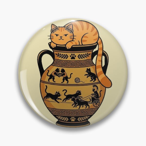 Item preview, Ancient Greek Amphora Cat - Funny If It Fits I Sits designed and sold by MythoWorldddd.