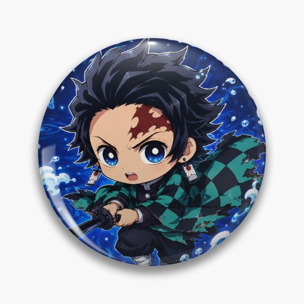 Item preview, Chibi Water Breathing Swordsman – Demon Slayer Anime Fan Art Tanjiro Kawaii Design designed and sold by Kalash12.