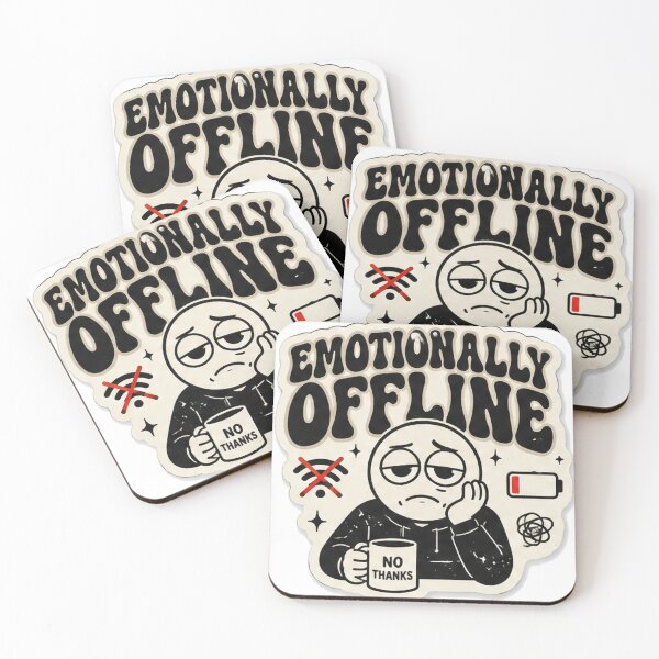 Item preview, Emotionally Offline  | Low Battery Social Mood designed and sold by KawaiiGlobal.