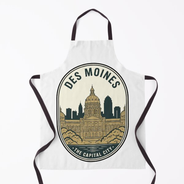 Item preview, Des Moines Iowa Skyline Vintage Travel Badge designed and sold by k3rstman1.