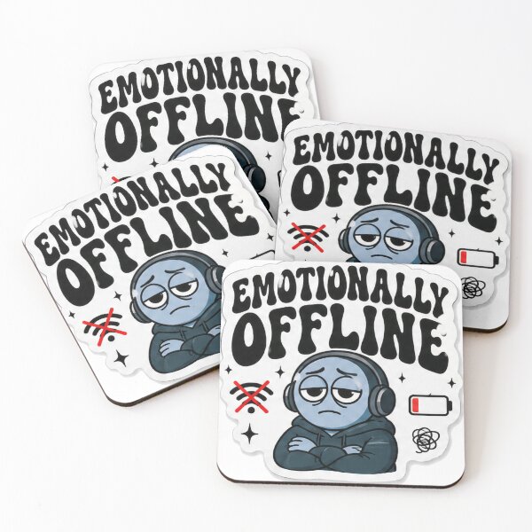 Artikelvorschau, Niedriger Akkustand, emotional offline | Cartoon zur müden Stimmung entworfen und verkauft von KawaiiGlobal.