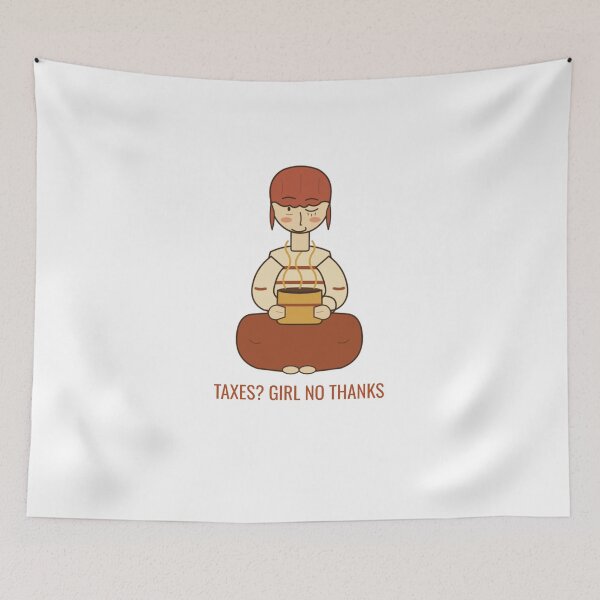 Item preview, Taxes Girl No Thanks Funny Tax Season designed and sold by The Quiet Thicket.