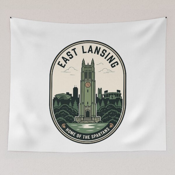Item preview, East Lansing Michigan State Beaumont Tower Spartans designed and sold by k3rstman1.