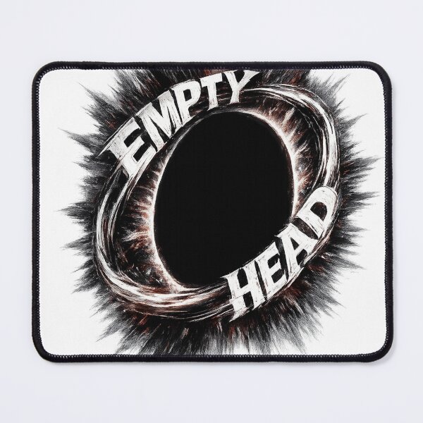 Item preview, EMPTY HEAD – surreal void typography design designed and sold by VertigoState.