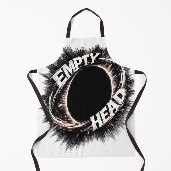 Item preview, EMPTY HEAD – surreal void typography design designed and sold by VertigoState.