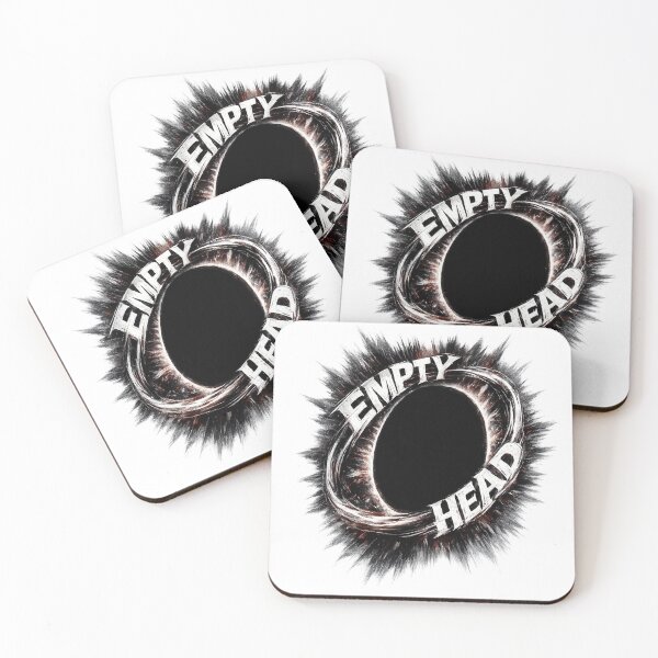 Item preview, EMPTY HEAD – surreal void typography design designed and sold by VertigoState.