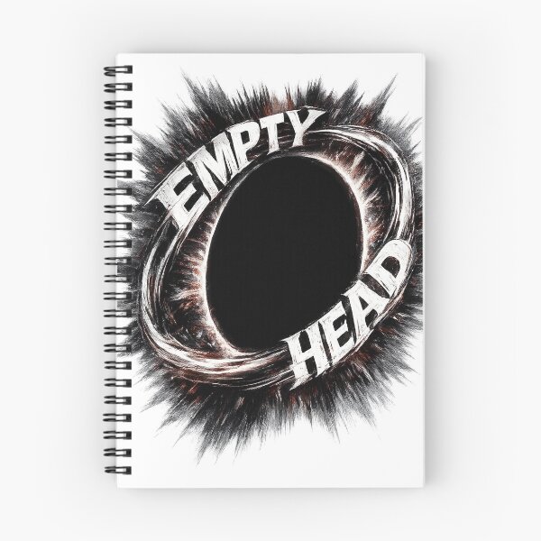 Item preview, EMPTY HEAD – surreal void typography design designed and sold by VertigoState.