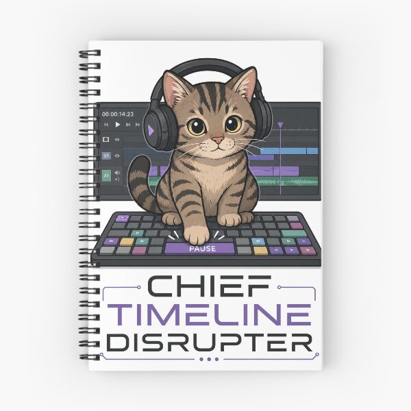 Item preview, Chief Timeline Disrupter Editing Cat designed and sold by Inspirahawke.