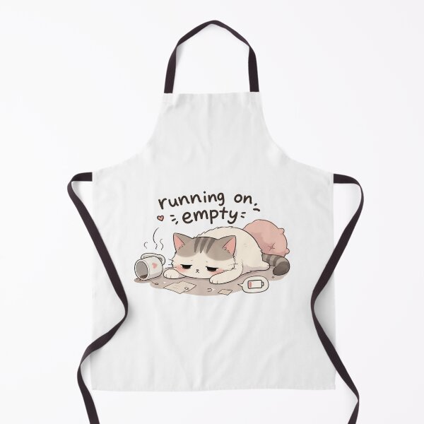Item preview, Running On Empty – Mentally Exhausted Cat Sticker designed and sold by Elviqus Shop.