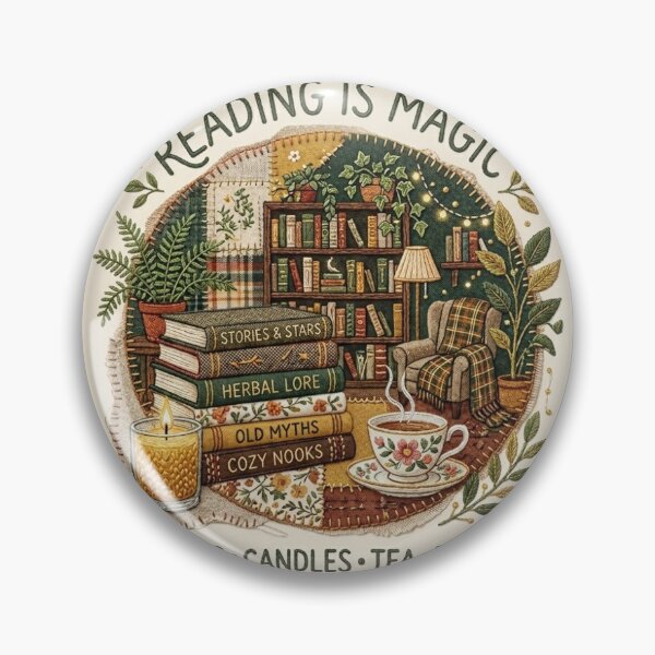 Item preview, Whimsical Bookstore T-Shirt | Cozy Dark Academia Embroidered Graphic Tee designed and sold by DmaarGroup.