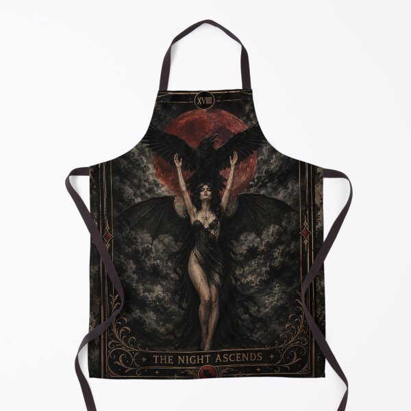 Item preview, The Night Ascends – Gothic Raven Tarot Dark Fantasy Art designed and sold by DravensApparel.